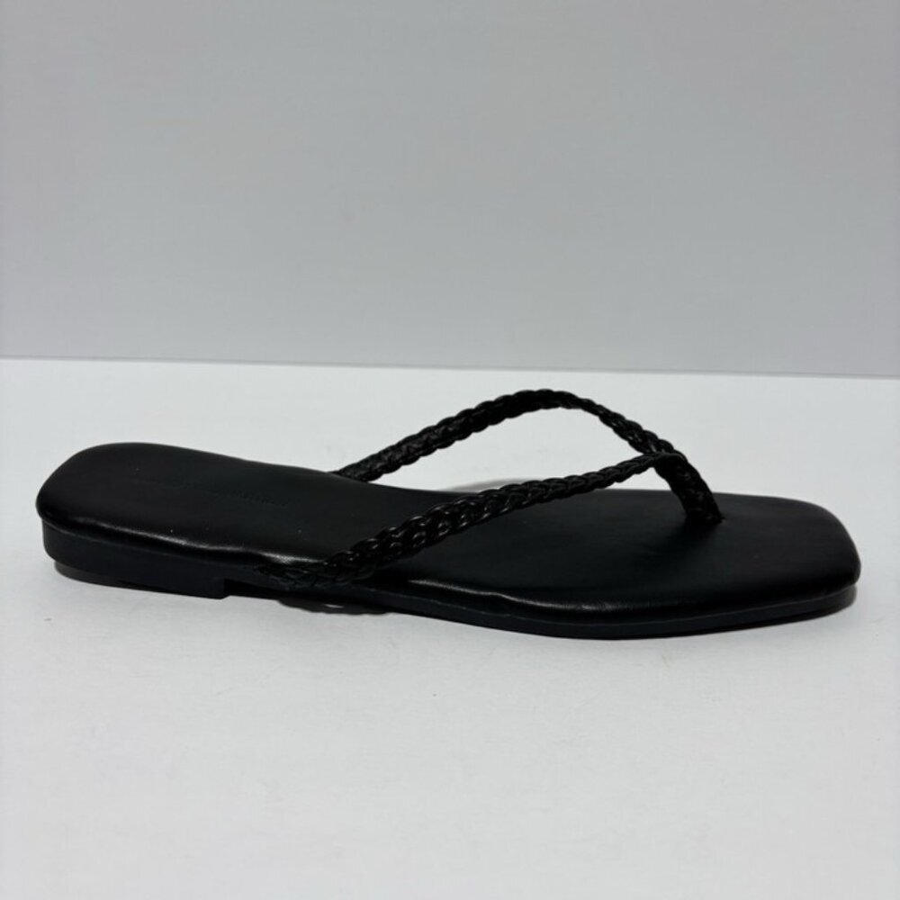 French Connection Women’s Louvre Black Flip Flop Sandals, Size 8 M - Picture 1 of 5